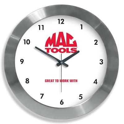 Branded Promotional SYDNEY 42CM STAINLESS STEEL METAL WALL CLOCK Clock From Concept Incentives.