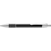 Branded Promotional ORION ALUMINIUM METAL SILVER METAL BALL PEN in Black & Silver Pen From Concept Incentives.