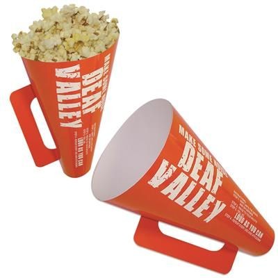 Branded Promotional MEGAPHONE POPCORN HOLDER Popcorn Box From Concept Incentives.