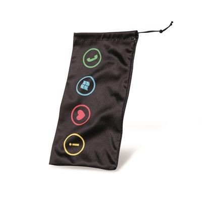 Branded Promotional MICROFIBRE DRAWSTRING SUNGLASSES POUCH Sunglasses Case From Concept Incentives.