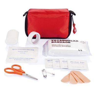 Branded Promotional FIRST AID KIT in Red First Aid Kit From Concept Incentives.