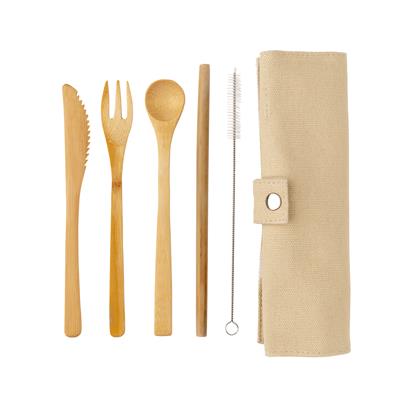 Branded Promotional REUSABLE BAMBOO TRAVEL CUTLERY SET from Concept Incentives