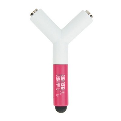 Branded Promotional SPLITTER AND TOUCH PEN in Pink Splitter From Concept Incentives.