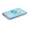 Branded Promotional 4000 MAH SLIM POWER BANK Charger in Blue From Concept Incentives.
