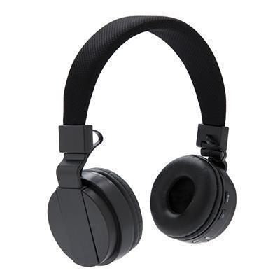 Branded Promotional FOLDING BLUETOOTH HEADPHONES Earphones From Concept Incentives.