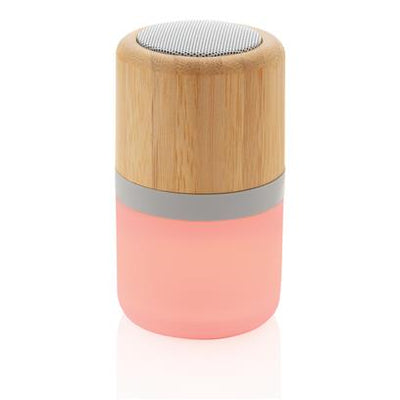 Branded Promotional BAMBOO COLOUR CHANGING 3W SPEAKER LIGHT Speakers From Concept Incentives.