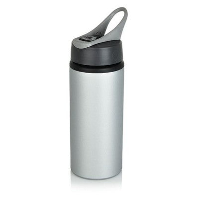 Branded Promotional ALUMINIUM METAL SPORTS BOTTLE in Silver Sports Drink Bottle From Concept Incentives.