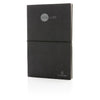 Branded Promotional A5 BONDED LEATHER NOTE BOOK in Grey Jotter From Concept Incentives.