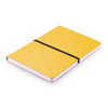 Branded Promotional DELUXE SOFTCOVER A5 NOTE BOOK in Yellow Notebook from Concept Incentives