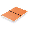 Branded Promotional DELUXE SOFTCOVER A5 NOTE BOOK in Orange Notebook from Concept Incentives