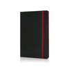 Branded Promotional DELUXE HARDCOVER A5 NOTE BOOK with Colour Side in Red Notebook from Concept Incentives.