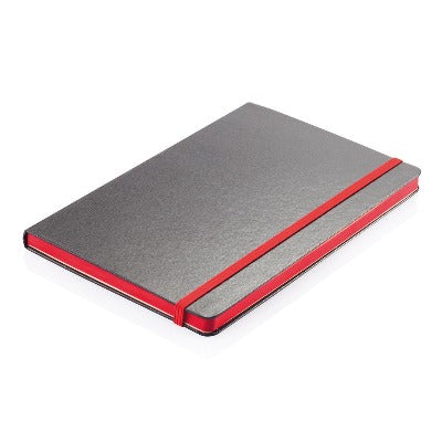 Branded Promotional DELUXE HARDCOVER A5 NOTE BOOK with Colour Side Notebook from Concept Incentives.