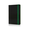 Branded Promotional DELUXE HARDCOVER A5 NOTE BOOK with Colour Side in Green Notebook from Concept Incentives.