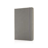 Branded Promotional DELUXE HARDCOVER PU A5 NOTE BOOK in Grey Notebook from Concept Incentives.