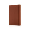 Branded Promotional DELUXE HARDCOVER PU A5 NOTE BOOK in Brown Notebook from Concept Incentives