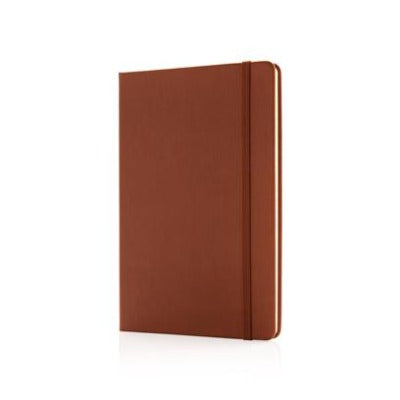 Branded Promotional DELUXE HARDCOVER PU A5 NOTE BOOK in Blue Notebook from Concept Incentives