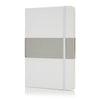 Branded Promotional A5 HARDCOVER NOTE BOOK in White Jotter from Concept Incentives