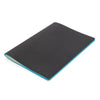 Branded Promotional SOFTCOVER PU NOTE BOOK with Coloured Edge in Blue Jotter From Concept Incentives.