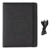 Branded Promotional AIR 5W RPET CORDLESS CHARGER NOTE BOOK COVER A5 in Black Charger From Concept Incentive