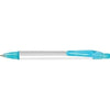 Branded Promotional PANTHER EXTRA BALL PEN in White with Translucent Aqua Trim Pen From Concept Incentives.