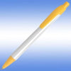 Branded Promotional PANTHER EXTRA BALL PEN in White with Yellow Trim Pen From Concept Incentives.