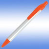 Branded Promotional PANTHER EXTRA BALL PEN in White with Orange Trim Pen From Concept Incentives.