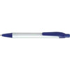 Branded Promotional PANTHER ECO BALL PEN in White with Blue Trim Pen From Concept Incentives.