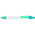 Branded Promotional PANTHER PLUS BALL PEN in White with Aqua Trim Pen From Concept Incentives.