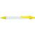 Branded Promotional PANTHER PLUS BALL PEN in White with Yellow Trim Pen From Concept Incentives.