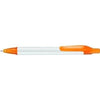 Branded Promotional PANTHER PLUS BALL PEN in White with Orange Trim Pen From Concept Incentives.