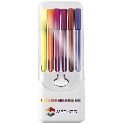 Branded Promotional AQUAREL FELT TIP SET Colouring Set From Concept Incentives.