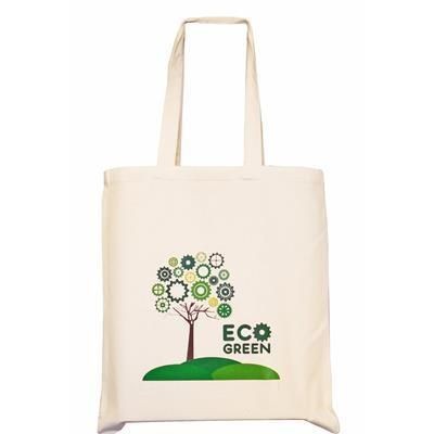 Branded Promotional PAXTON 8OZ NATURAL CANVAS SHOPPER TOTE BAG with Long Handles Bag From Concept Incentives.