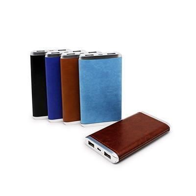 Branded Promotional EXECUTIVE LEATHER POWER BANK CHARGER 035 Charger From Concept Incentives.