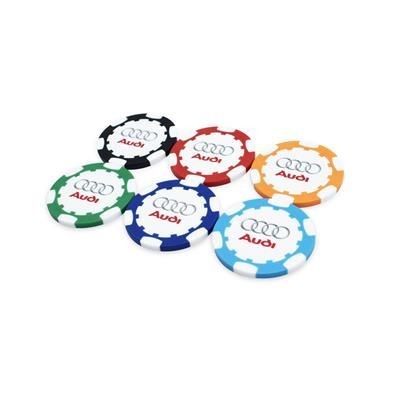 Branded Promotional ABS GOLF POKERCHIP with Full Colour Print to Both Sides Golf Marker From Concept Incentives.