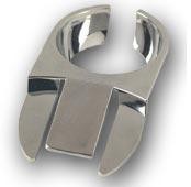Branded Promotional CHROME PARTY PLATE CLIP in Silver Chrome Finish Plate Clip From Concept Incentives.