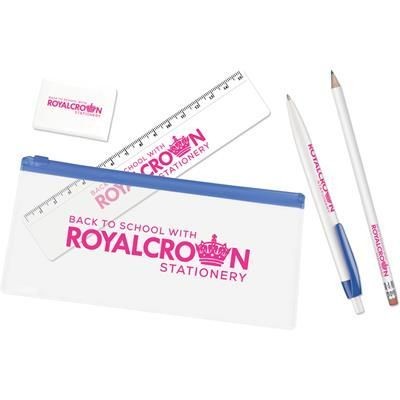 Branded Promotional PENCIL CASE KIT Stationery Set From Concept Incentives.