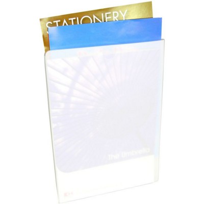 Branded Promotional POLYPROPYLENE CONFERENCE FOLDER in Frosted White Conference Folder From Concept Incentives.