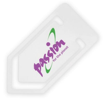 Branded Promotional LARGE RECYCLED PAPERCLIP in White Paperclip From Concept Incentives.