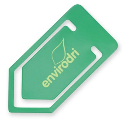 Branded Promotional MEDIUM RECYCLED PAPERCLIP in Green Paperclip From Concept Incentives.