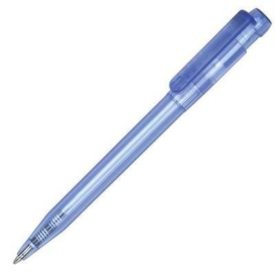 Branded Promotional PIER DIAMOND BALL PEN in Translucent Light Blue Pen From Concept Incentives.