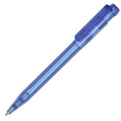 Branded Promotional PIER DIAMOND BALL PEN in Translucent Blue Pen From Concept Incentives.