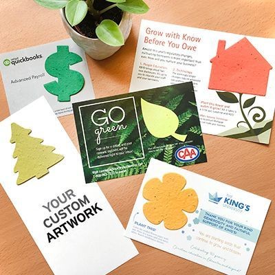 Branded Promotional PANEL CARD with Bespoke Seeds Paper Shape Seeded Paper From Concept Incentives.