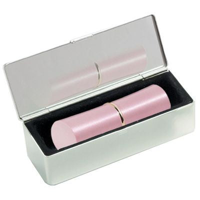 Branded Promotional KAREN LIPSTICK HOLDER in Silver Metal with Mirror Lipstick Holder From Concept Incentives.