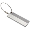Branded Promotional MATT SILVER METAL LUGGAGE TAG Luggage Tag From Concept Incentives.