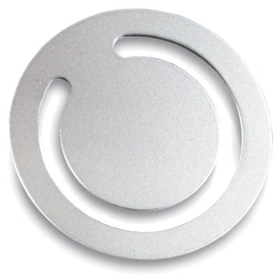 Branded Promotional ROUND SILVER METAL CLIP BOOKMARK Bookmark From Concept Incentives.