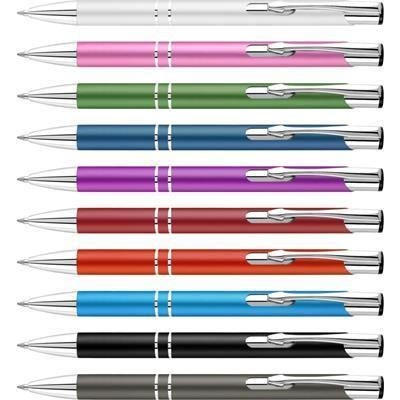 Branded Promotional ELECTRA CLASSIC SATIN METAL BALL PEN Pen From Concept Incentives.