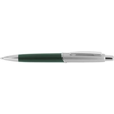 Branded Promotional PEGASUS BALL PEN in Green with Silver Trim Pen From Concept Incentives.