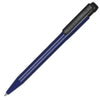 Branded Promotional PIER COLOUR BALL PEN in Dark Blue with Black Trim Pen From Concept Incentives.