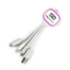 Branded Promotional RAINBOW MULTI CABLE in Pink Cable From Concept Incentives.