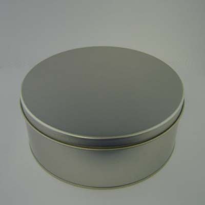 Branded Promotional ROUND SWEETS TIN in Matt Silver Sweets From Concept Incentives.